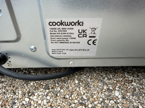 Cookworks 20l mini oven - cookworks,