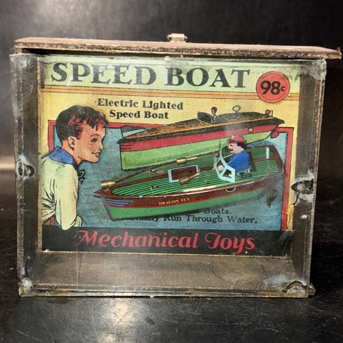 Vintage speed boat box - vintage,