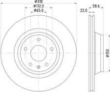 2x Mintex Brake Discs Rear