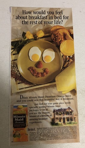 Minute maid orange juice 1998 - minute,