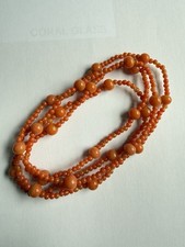 VINTAGE CORAL COLOURED GLASS