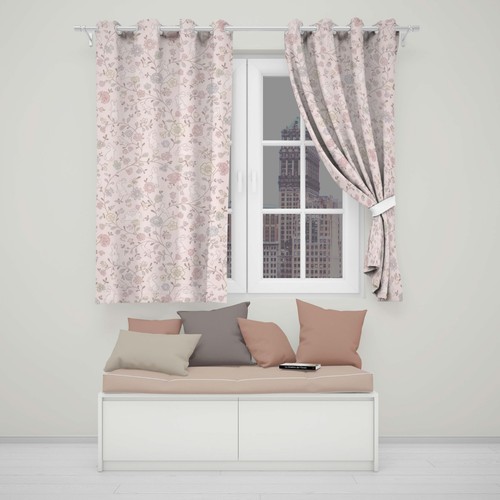 Kids pink floral blackout - pink,