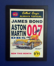 Corgi Toys 261 James Bond Aston Martin DB5 1966 Framed A4 Size Poster Shop Sign 