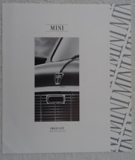 MINI UK Price List 1992: BRITISH OPEN SPECIAL EDITION,City,Sprite,Mayfair,Cooper