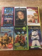 Bundle Of 6 Childrens VHS Videos Shrek Small Soldiers Antz Scooby Doo Cats & Dog
