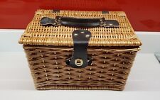 Rattan Picnic Basket Storage Box Hamper 20x30x20 Cm