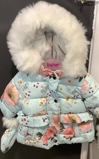 Excellent Condition Ted Baker Baby Coat with Detachable Mittens 0-3 Never Worn