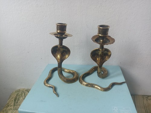 Vintage pair brass - brass, cobra