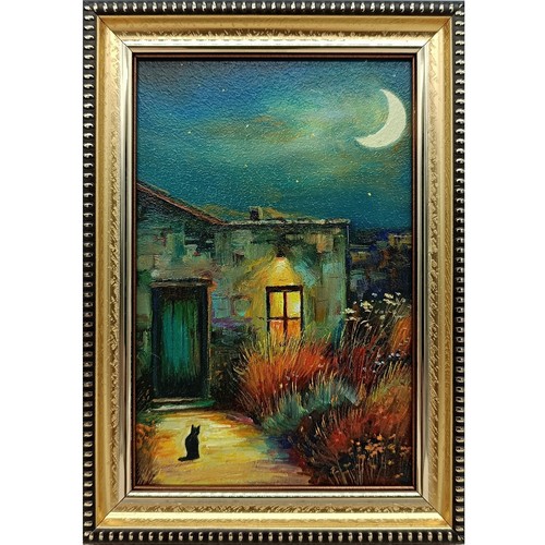 Black cat night original - cat,