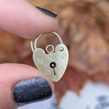 Vintage 9ct Gold Heart Padlock Pendant