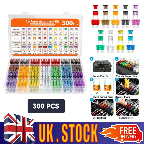 300pcs car fuse assortment kit - assortment,