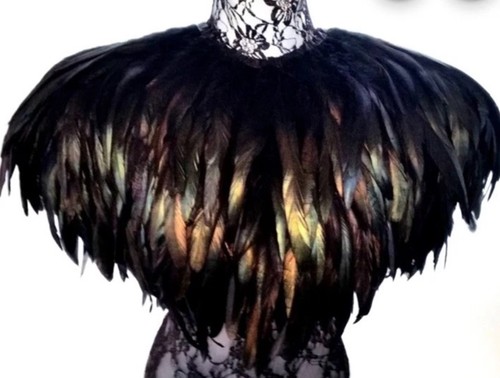 Vintage feather cape - vintage,