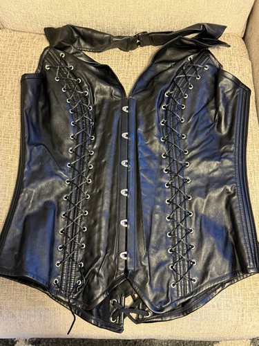 Black faux leather - black,