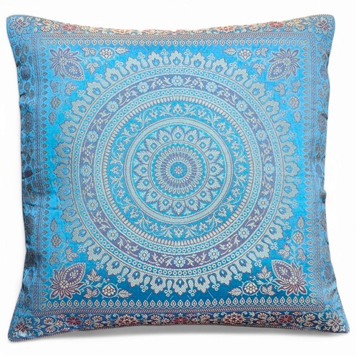 Blue indian mandala cushion - indian,