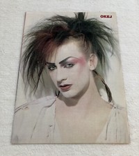 BOY GEORGE 1984 CULTURE CLUB Clipping Poster Swedish Music magazine Okej 1980s