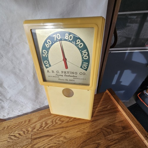 Vintage thermometer calender - vintage,