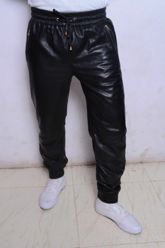 New men black leather - new,
