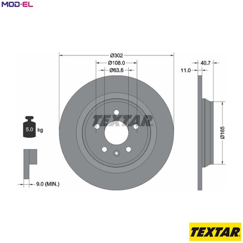 Brake disc 92162900 for - 2x,
