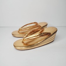 Japanese gold geisha sandal - geisha,