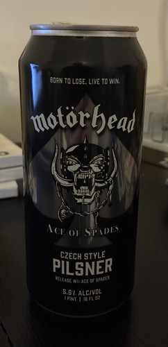 Motorhead beer empty can - beer,