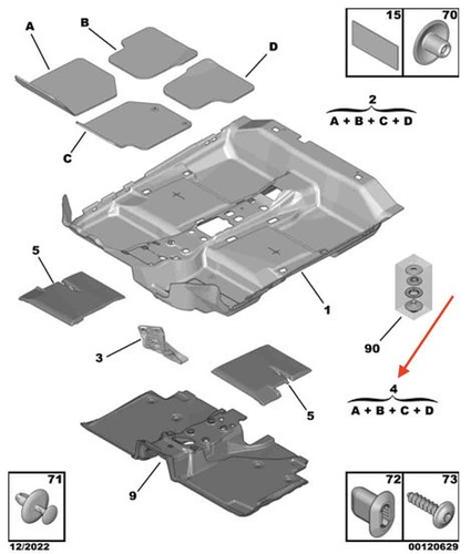 Peugeot 2008 floor mats set - mats,