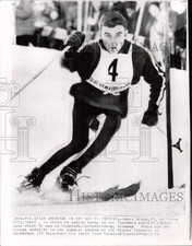 1964 Press Photo American Skier James Heuga in Special Slalom Race, Germany