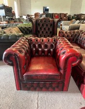 Chesterfield Oxblood Real Leather Club Chair