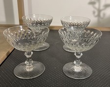 4 x Vintage Baccarat Armagnac Champagne Glasses Signed Excellent Condition