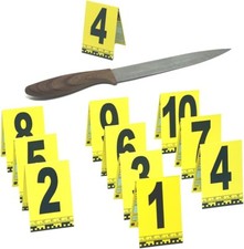 [10 PACK] CSI Crime Scene Number Markers - Funny Novelty Murder Party Games