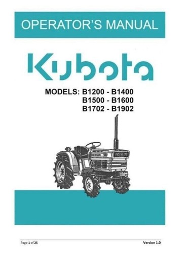 Kubota b1200 b1400 b1500 b1600 - b1400,