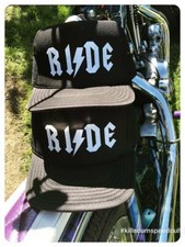 RIDE AC DC black trucker hat