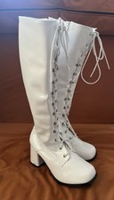 Costume White Lace Up Size 6