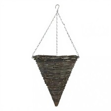 Hanging Basket Rattan 12" /