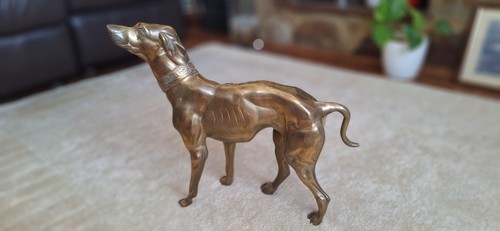 Vintage solid brass greyhound