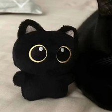 10cm Cute Black Cat Plush Toy