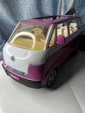 Mattel 2002 Barbie Pink VW Microbus Minibus Transporter Camper