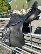 Black Jeffries Falcon Hawk Event Saddle, 17.5” Medium Wide
