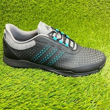 Adidas AdiPure Sport Womens Size 9 Black Gray Blue Running Spikeless Golf Shoes