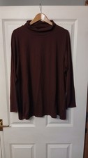 Ladies Yours Clothing Burgundy Red Cowl Neck Jersey Jumper Top size UK 22-24