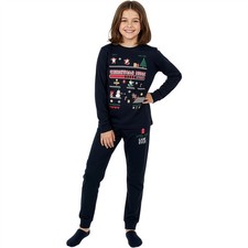 Boys Girls Kids Christmas Pyjamas Cotton Long Sleeve Xmas PJs Set 9-16 Years