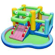 Costway Inflatable Bounce House 5-in-1 Crocodile Water Park with Slide
