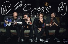 COLDPLAY ENTIRE GROUP AUTOGRAPH SIGNED PP PHOTO POSTER