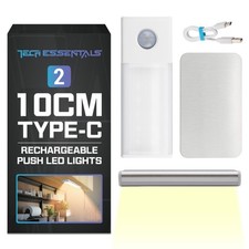 2pk Rechargable LED PIR Light Motion Sensor Strip Magnetic Cabinet Lamp Closet