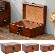 Vintage wooden lockable box - wooden,