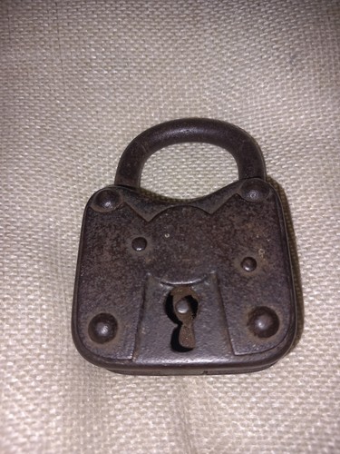 Antique iron padlock - , (