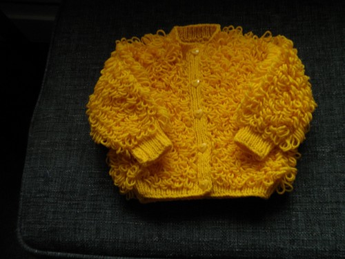 Baby loopy cardigan gold 6 - ,