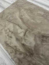 Used B&M luxury Supersoft Faux Fur Rug mink colour