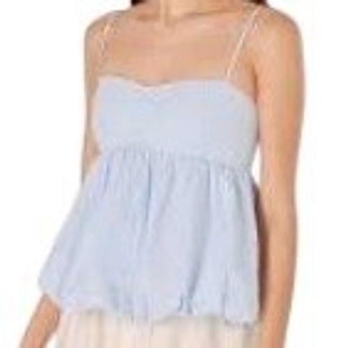 Elodie baby blue peplum tank - elodie,