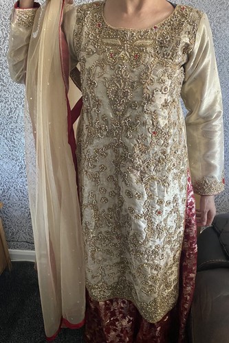 Gold red pakistani wedding - red,