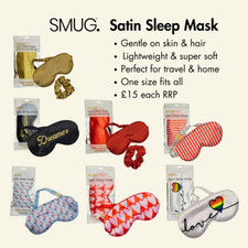SMUG Satin Sleep Mask Soft Kind to Skin Sleeping Eye Mask Travel Home One Size